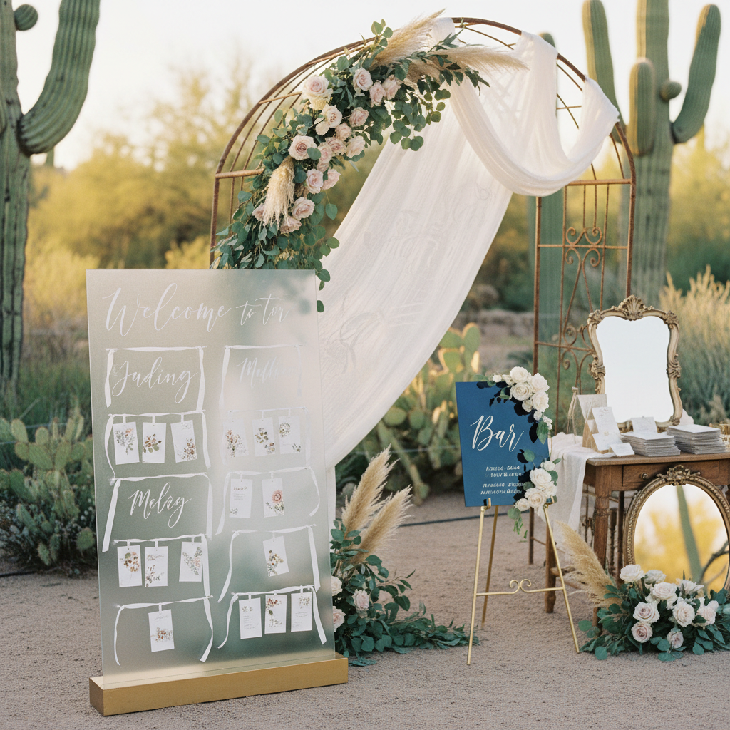 What Materials Are Available for Custom Wedding Signage in Arizona?