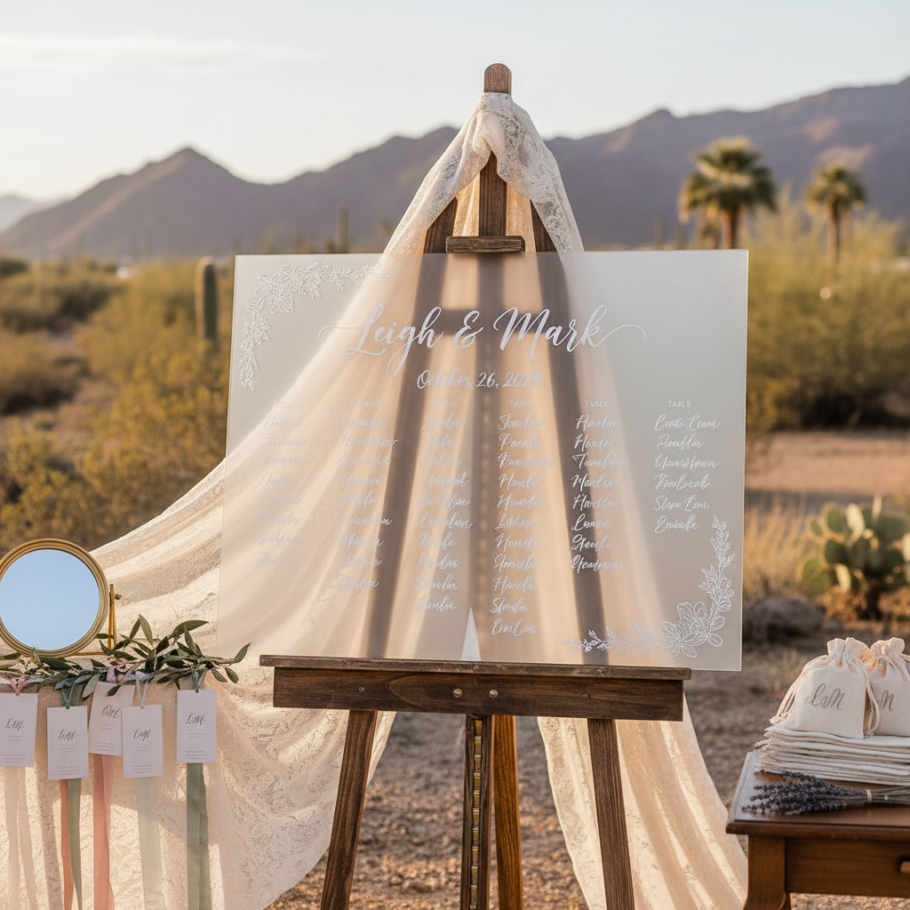 Wedding Seating Chart Materials and Styles in Phoenix: A Complete Guide